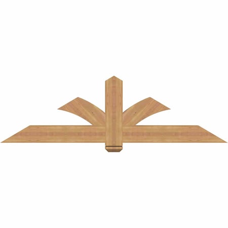 Ekena Millwork Redmond Smooth Timber Gable Bracket, Western Red Cedar, 72"W x 21"H x 3 1/2"D x 5 1/2"F, 7/12 Pitch GBW072X21X0406RED00SWR